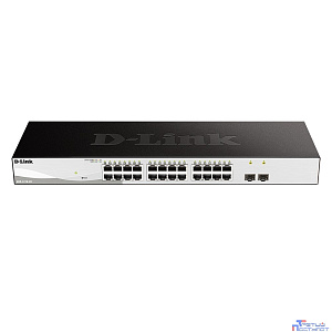 D-Link DGS-1210-26/FL2A Управляемый L2 коммутатор с 24 портами 10/100/1000Base-T и 2 портами 1000Base-X SFP