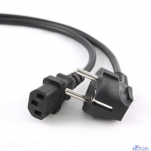 Кабель питания Cablexpert Schuko-C13, VDE, 3х0.75мм2, 10А, с заземлением, 10м, черный, пакет [PC-186-VDE-10M]