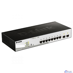 D-Link DGS-1210-10P/FL2A Управляемый L2 коммутатор с 8 портами 10/100/1000Base-T и 2 портами 1000Base-X SFP (8 портов PoE 802.3af/at, PoE бюджет 65 Вт)
