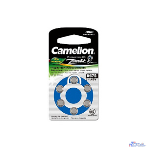 Camelion  ZA675 BL-6 Mercury Free (A675-BP6(0%Hg), батарейка для слуховых аппаратов, 1.4 V,620mAh) (6 шт. в уп-ке)