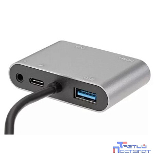 Aopen/Qust Кабель ACU4511 Адаптер USB Type-Cm-->VGA, HDMI 4k*30Hz, USB3.0, PD, Audio, iOpen (Aopen/Qust)<ACU4511>[4895182217928]