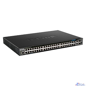 D-Link DGS-1520-52MP/A1A Управляемый L3 стекируемый коммутатор с 44 портами 10/100/1000Base-T, 4 портами 100/1000/2.5GBase-T, 2 портами 10GBase-T и 2 портами 10GBase-X SFP+ (PoE-бюджет 370 Вт)