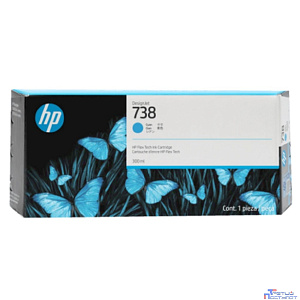 Картридж/ HP 738 300-ml Cyan DesignJet Ink Cartridge