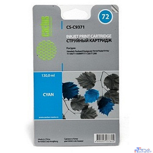 Картридж струйный Cactus CS-C9371 фото голубой для HP DJ T610/T620/T770/T1100/T1100/T1120/T1200 (130
