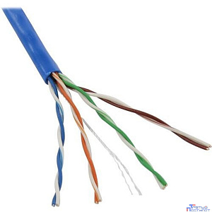 5bites Кабель US5505-100A-BL витая пара UTP / SOLID / 5E / 24AWG / CCA / PVC / BLUE / 100M