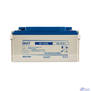 АКБ БАСТИОН SKAT SB 1265S AGM 12V 65Ач I зар.26А, клеммы под болт М6, гарантия 18 мес (8972)