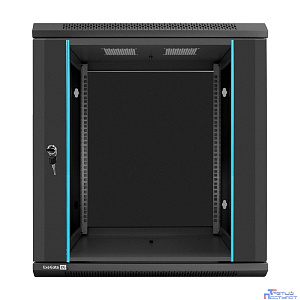 Exegate EX298610RUS Шкаф телекоммуникационный 19" настенный 12U ExeGate EC-WM-12U.600.G.BLACK (19”, 12U, 600x600x635mm (ШхГхВ), передняя дверь закаленное стекло, съемные боковые панели, пыле- и влагоз