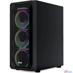 Powercase CMIZB-R4 Корпус Mistral Z4 Mesh RGB, Tempered Glass, 4x 120mm RGB fan, чёрный, ATX (CMIZB-R4)