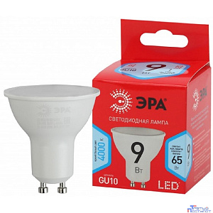 Эра Б0050692 Лампочка светодиодная RED LINE LED MR16-9W-840-GU10 R GU10 9 Вт софит нейтральный белый свет