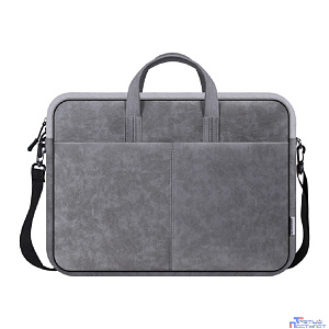 Defender Сумка для ноутбука Solid  15.6" PU кожа, серый, карман (26088)