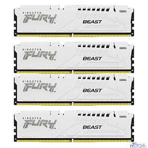 Комплект модулей памяти Kingston 128GB DDR5 5200MHz DIMM FURY Beast White (4х32gb), CL40