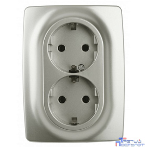 Эра Б0031237 12-2106-15 Розетка 2X2P+E Schuko, 16АХ-250В, Эра12, перламутр