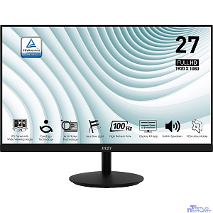 MSI PRO 27" MP271A {IPS 1920x1080 100Hz 1ms 1000:1 300cd 178/178 8bit(6bit+FRC) D-Sub HDMI1.4b DisplayPort1.2a 2x2W Tilt VESA}