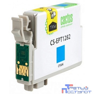 Cactus T1282 Картридж для EPSON Stylus S22/SX125/SX130/SX420W/Office BX305F голубой (7мл)