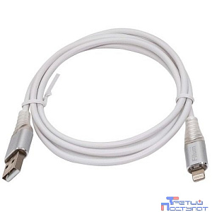 Filum Кабель USB 2.0, 1 м., 2 А, индикатор заряда, разъемы: USB A male - Lightning male, пакет. [FL-CPro-U2-AM-LM-1M-L1] (956490)