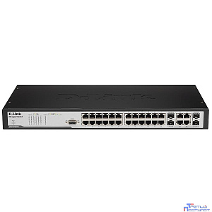 D-Link DES-3028G_RFB/A1 Восстановленный в производственных условиях управляемый коммутатор 2 уровня с 24 портами 10/100Base-TX и 4 комбо-портами 10/100/1000BASE-T/SFP.