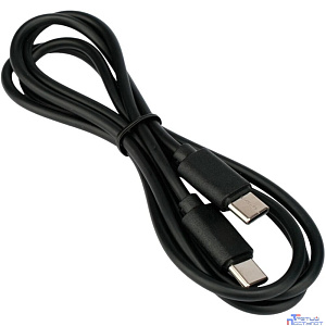 Гарнизон Кабель USB2.0 Type-C/Type-C, 3A, 60Вт, PD/QC3.0, медь, 1м, черный, пакет (GCC-USB2-CMCM-1M)