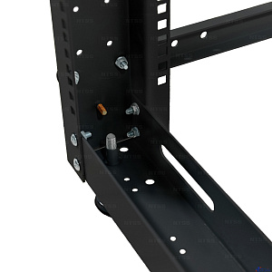 NTSS Стойка серверная NTSS OR двухрамная 24U 600-1000мм, комплект ножек, черный RAL 9005 NTSS-2POR24U/600-1000-BL