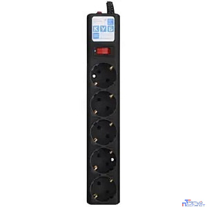 PowerCube Фильтр-удлинитель 1.9м, 5 розеток,10А (SPG5-С2), черный графит