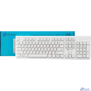 Клавиатура Oklick 505M белый USB slim {1196547}