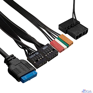 Exegate EX297475RUS Корпус Minitower ExeGate mEVO-9302-NPX450 (mATX, БП 450NPX с вент. 12см, 2*USB+1*USB3.0, HD аудио, черный, с RGB подсветкой)