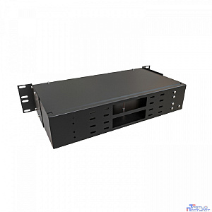 NTSS Кросс NTSS оптический 19'' укомплектованный 2U, 48 портов LC/UPC duplex, 9/125 мкм (планки, сплайс-кассета 3шт, пигтейлы, КДЗС, адаптеры) черный RAL 9005 NTSS-RFOB-2U-48-2LC/U-9-SP1.5G1AY-BL