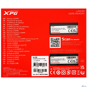 A-data DDR5 DIMM 64GB DDR5-6000 AX5U6000C3032G-DCLABK (2x32Gb KIT)