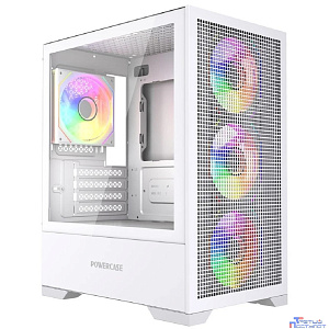Powercase Mistral Micro B315W, Tempered Glass, 4x 120mm ARGB PWM Fan, белый, mATX  (CMMB315W-A4)