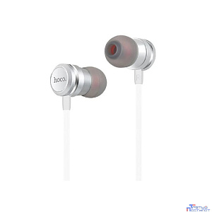 HOCO M16/ Наушники + микрофон/ Кнопка ответа/ 1.2м/ 3.5 mm jack/ Silver