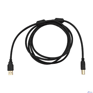 Bion Кабель интерфейсный USB 2.0 AM/BM, позолоченные контакты, ферритовые кольца, 3 м, черный [BXP-CCF-USB2-AMBM-030]