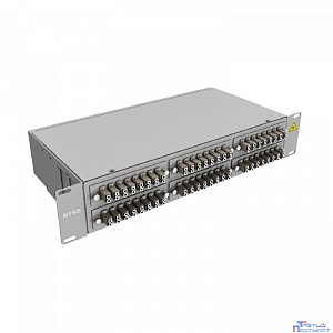 NTSS Кросс 19" NTSS PREMIUM, предсобранный 2U, 48 портов LC/UPC duplex, 62,5/125 мкм, (розетки, сплайс 3шт, КДЗС, пигтейлы) NTSS-RFOB-PM-2U-48-2LC/U-62.5-SP1.5G1A