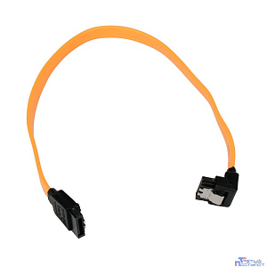 Cablexpert ККабель интерфейсный SATA Sata3 7pin / 7pin, угловой, защелка, 30см, желтый, пакет (CC-SATAM-DATA90-YL-30CM)