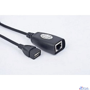 Gembird UAE-30M USB 2.0 кабель удлинительный AM/AF/RJ45Fx2  по витой паре