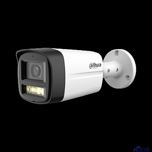 DAHUA DH-HAC-HFW1200TLMP-IL-T-0280B Уличная цилиндрическая HDCVI-видеокамера 2Мп; CMOS; объектив 2.8мм; ИК 40м, Led 40м IP67 металл, пластик