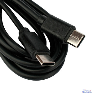 Гарнизон Кабель USB2.0 Type-C/Type-C, 3А, 60Вт, PD/QC3.0, медь, 1.8м, черный, пакет (GCC-USB2-CMCM-6)