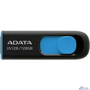 A-DATA Flash Drive 128GB UV128 AUV128-128G-RBE {USB3.0, Black-Blue}