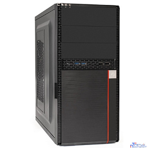 Exegate EX284033RUS Корпус Minitower BA-204U Black, mATX, <AA350, 80mm>, 2*USB+2*USB3.0, Audio