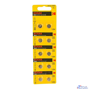 Kodak AG6 (370) LR920, LR69 [KAG6-10] Max Button Cell (100/1000/98000) (10 шт. в уп-ке)