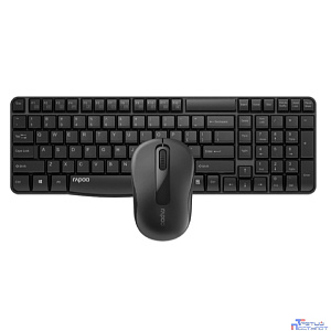 Клавиатура + мышь Rapoo X1800S клав:черный мышь:черный USB беспроводная