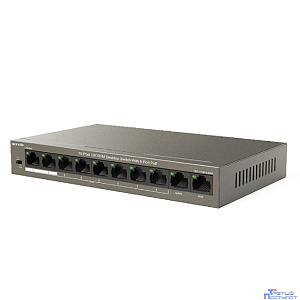 TENDA TEF1110P-8-63W Коммутатор настольный 10-Ports 10/100 Base-TX 8-Ports PoE(PoE бюджет 63W)