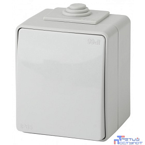 Эра Б0035975 11-1603-03 Переключатель IP65, 10АХ-250В, ОУ, Эра Эксперт, серый