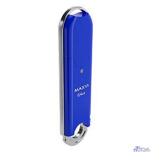 Maxvi USB Drive 64GB P2 blue, монолит с колпачком, ABS пластик, USB 2.0