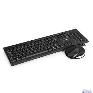 Exegate EX298912RUS Комплект ExeGate Professional Standard Combo MK170 (клавиатура влагозащищенная 104кл. + мышь оптическая 1200dpi, 3 кнопки и колесо прокрутки, длина кабелей 1,5м; USB, черный, RTL)