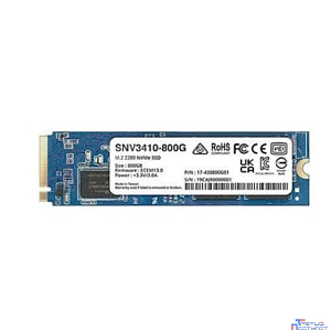 Synology SNV3410-800G SSD SNV3410 Series PCIe 3.0 x4 ,M.2 2280, 800GB, R3100/W550 Mb/s, IOPS 205K/40K, MTBF 1,8M