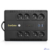 Exegate EX293855RUS ИБП ExeGate NEO NNB-1000.LED.AVR.8SH.CH <1000VA/650W, LED, AVR, 8*Schuko, 4*USB-порта для зарядки, Black>