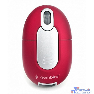 Мышь беспров. Gembird MUSW-605, 2,4ГГц, 1200DPI, 3кн красная