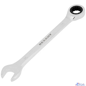 Rexant (12-5811-1) Ключ комбинированный трещоточный 16мм, CrV, зеркальный хром