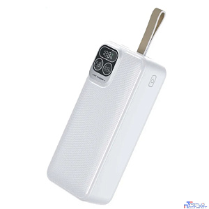 Perfeo Powerbank Atomic Age 30000 mAh/LED дисплей/PD + QC 3.0/Type-C/2 USB/Выход: 5A, max 22.5WWhite (PF_E1477)