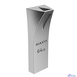 Maxvi USB Drive 64GB MK2 metallic silver, монолит, металл, USB 2.0