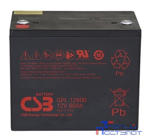 CSB Батарея GPL12800 (12V 80Ah)